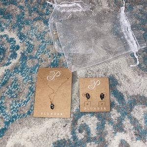 Plunder necklace and earring set.